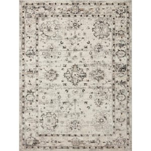 Estelle Ivory/Stone 18 in. x 18 in. Sample Square Oriental Area Rug