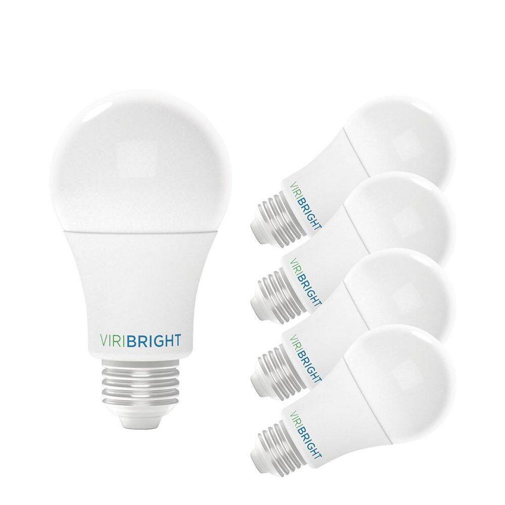 60-Watt Equivalent A19 Dimmable CEC Title 20 Energy Star 90 CRI E26 Medium Base LED Light Bulb, Daylight 5000K (4-Pack)