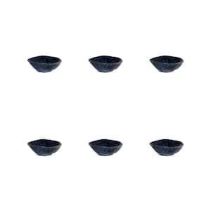 RYO 20.29 oz Dark Blue Porcelain Dinner Soup Bowls (Set of 6)