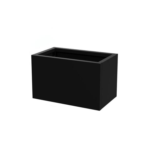 Lirago 16 in. L Black Metal Rectangular Planter Box HD0201-32001 - The ...