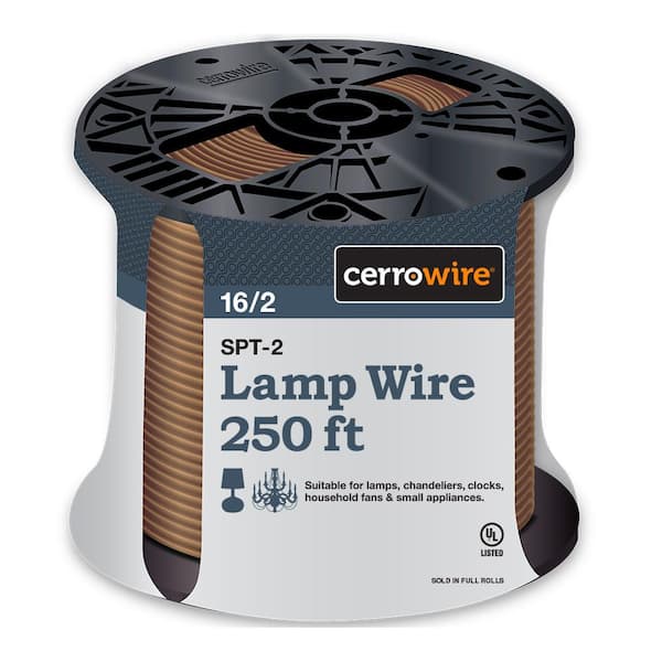 Cerrowire 250 ft. 16/2 Brown Stranded Copper Lamp Wire