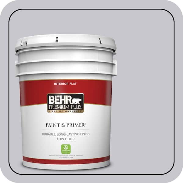 BEHR PREMIUM PLUS 5 gal. #N550-2 Centre Stage Flat Low Odor Interior Paint & Primer