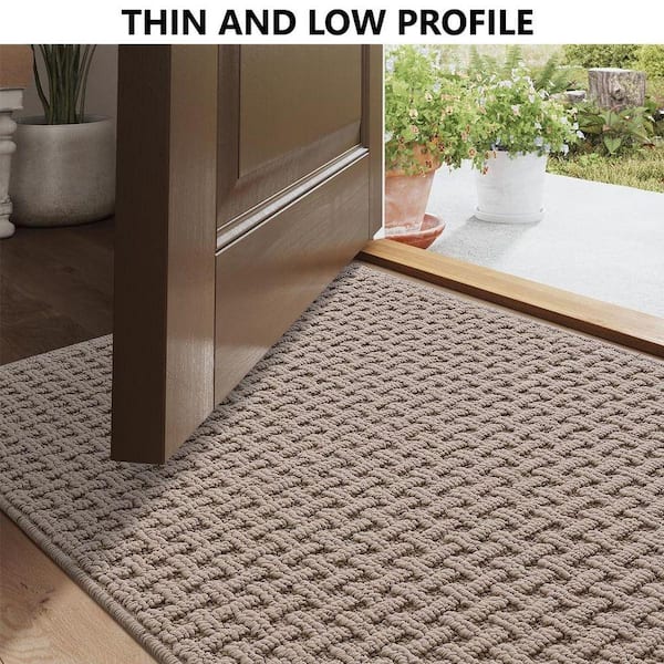 Brown 48 in. x 72 in. Entryway Door Mat Non Slip, Indoor Entrance
