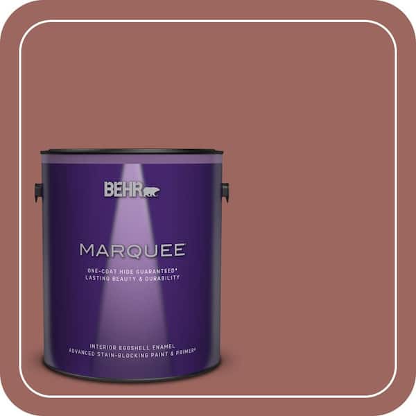 BEHR MARQUEE 1 gal. #ECC-34-3 Terra Cotta Sun Eggshell Enamel Interior Paint & Primer