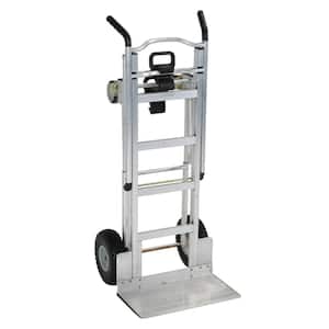 1000 lb. 3-In-1 Aluminum Assisted Hand Truck with Flat Free Wheels