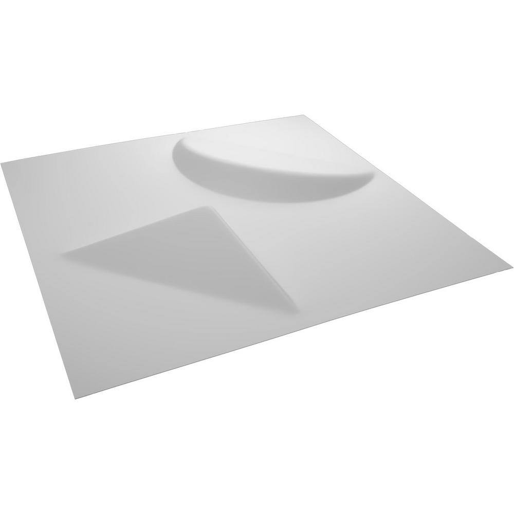 White Textured 3D PVC Decorative Wall Panels 11.88" x 11.88" (10-Pack)