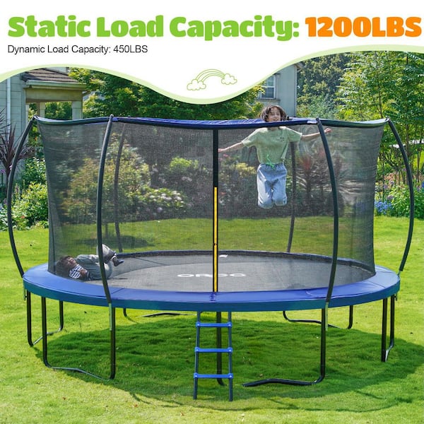 Namdaq 10 ft. Trampoline with Safety Enclosure Net, Heavy Duty