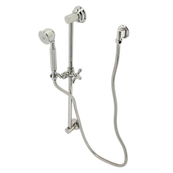 Kingston Brass Made to Match Single-Handle 1-Spray Shower Combo in Polished Nickel with Slide Bar