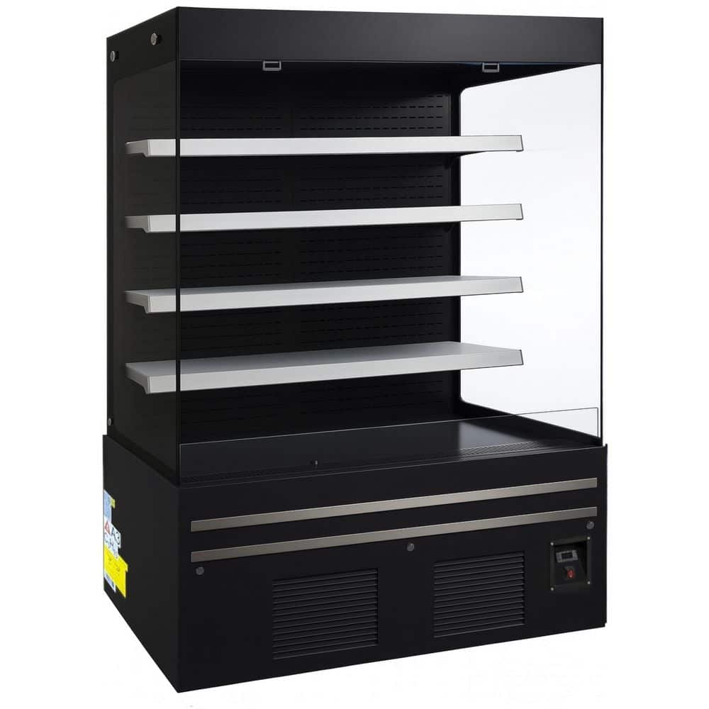 60.5 in. 33.9 cu. ft. Commercial Refrigerator Vertical Open Air Display EC960 Black