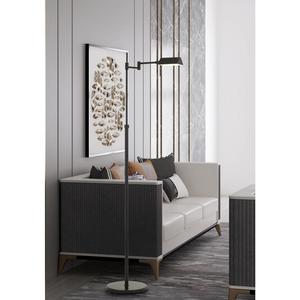 Clemson 61" Bronze Adjustable Pharmacy Floor Lamp