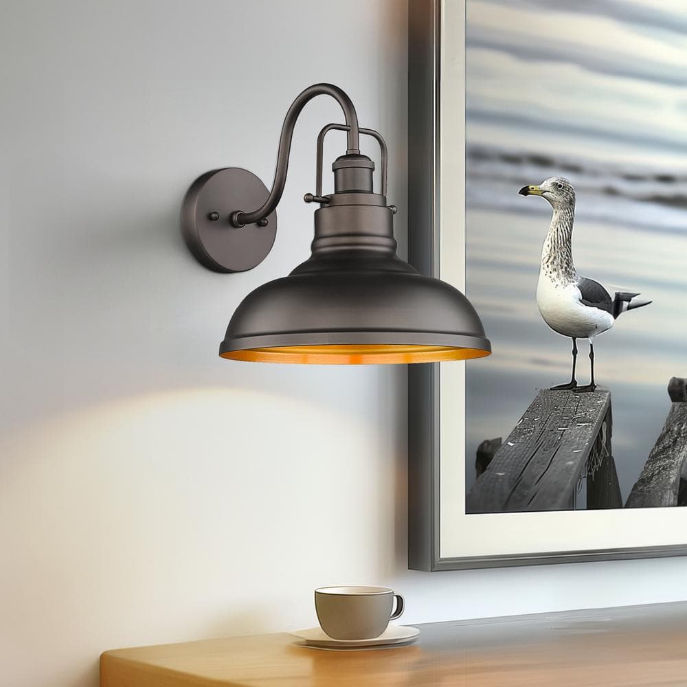 11" Oil Rubbed Bronze Gooseneck Barn Light Sconce