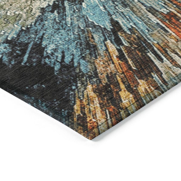 Chantille Machine Washable Indoor/Outdoor Abstract ACN2283 Taupe 9 ft. x 12 ft. Area Rug