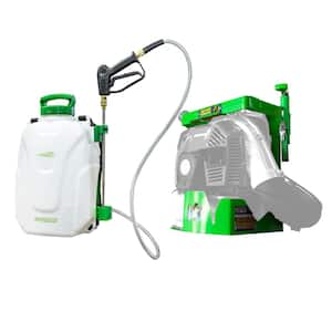 Electric Backpack Sprayer and Backpack Leaf Blower Rack