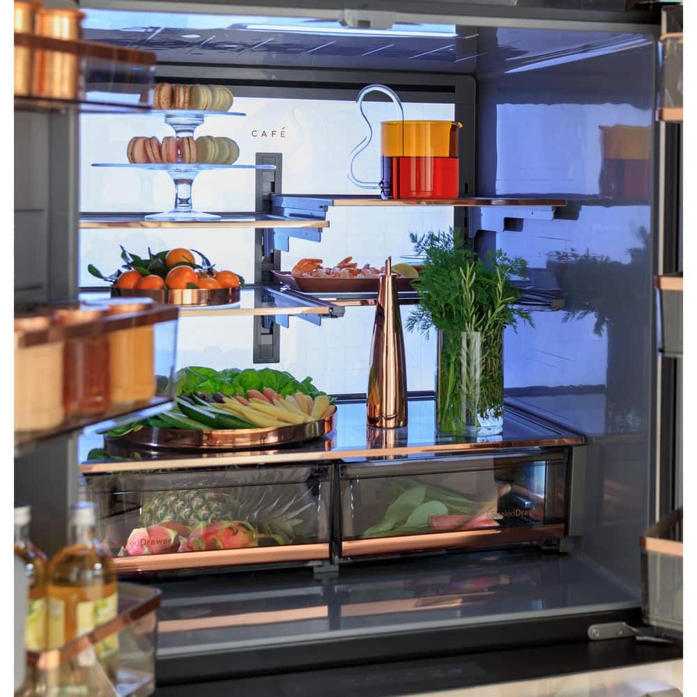 Matte Black Smart French Door Refrigerator with Ice Maker