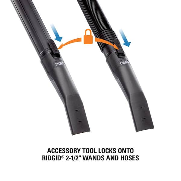 RIDGID - 2-1/2 in. NXT Max Locking Car Nozzle Accessory Shop Vacuum Attachment for RIDGID NXT Wet Dry Vacs Hoses and Wands