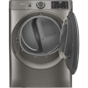 7.8 cu. ft. Smart Satin Nickel Stackable Gas Dryer with Steam and Sanitize Cycle, ENERGY STAR