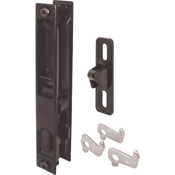 Sliding Door Flush Window Handle Set Black Diecast (1 Set)