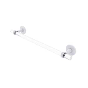 Clearview 36 in. Towel Bar with Twisted Accents in Matte White