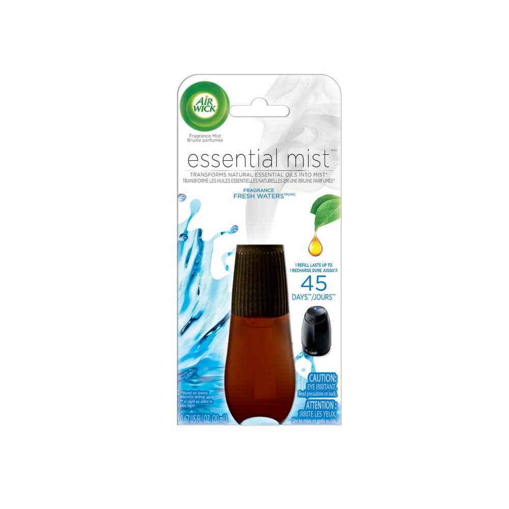 Air Wick Essential Mist 0.67 oz. Fresh Water Breeze Automatic Air Freshener  Diffuser Refill 62338-98554 - The Home Depot