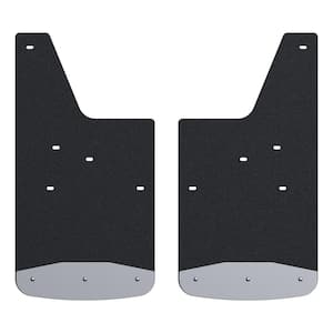 Front 12" x 23" Textured Rubber Mud Guards, Select Chevy Silverado 2500, 3500 HD