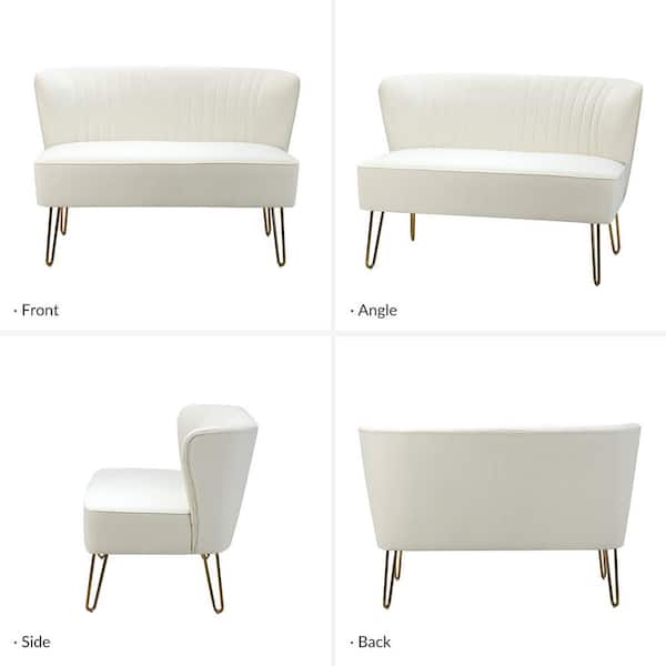 JAYDEN CREATION Alonzo 45 in. Contemporary Velvet Tufted