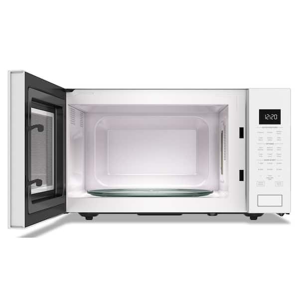 21.75 in. 1.6 cu. ft. Countertop Microwave in White with Sensor Cooking