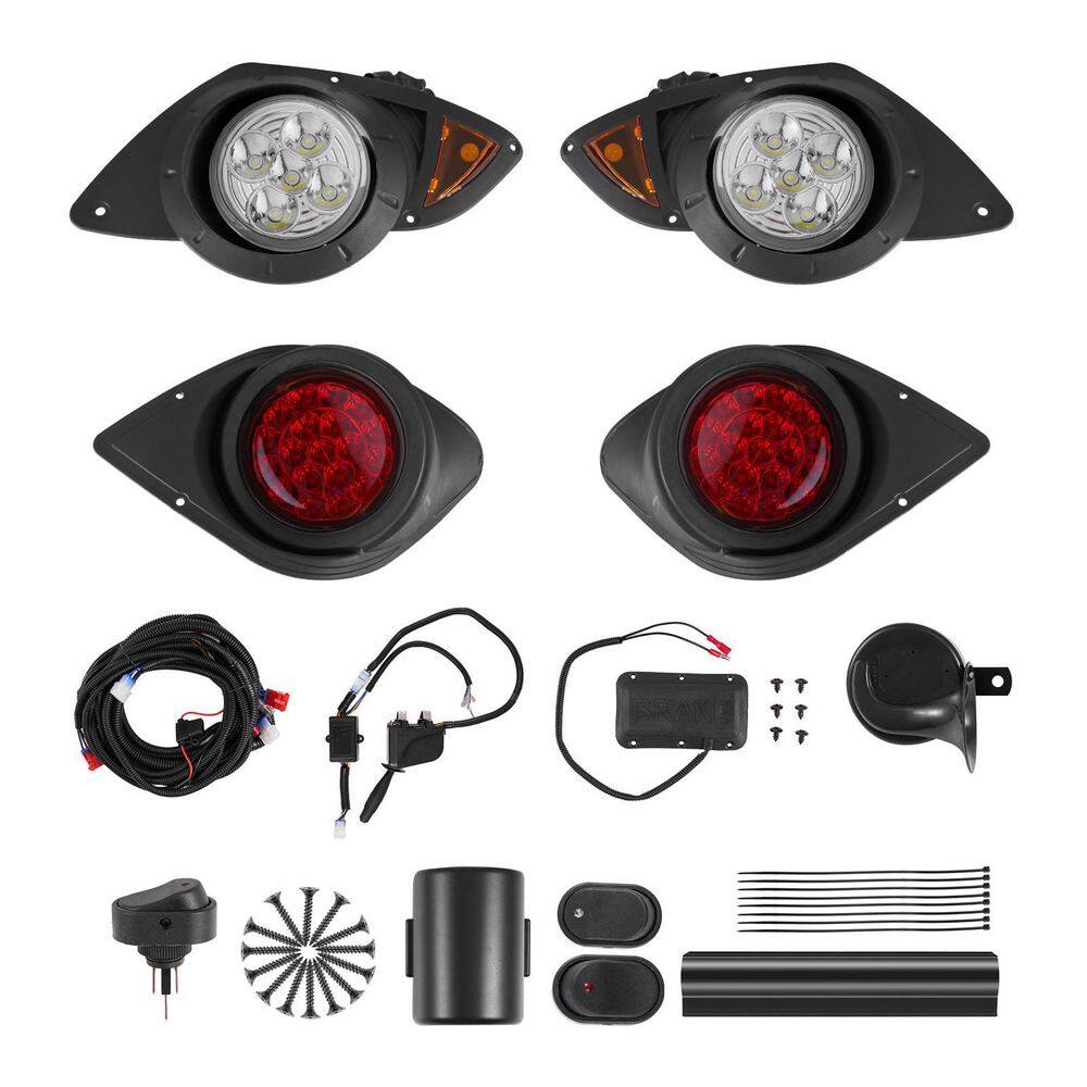 Golf Cart Light Kit, 12 Volt, Street Legal LED Headlight and Taillight Kit with Wiring Harness, Turn Signals, Rope price history on PriceWatchPro