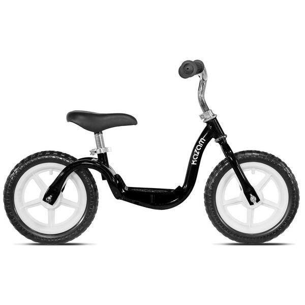 UNIVEGA USA KaZAM Tyro V2E Adjustable Step-Through Learning Balance Bike for Kids in Black