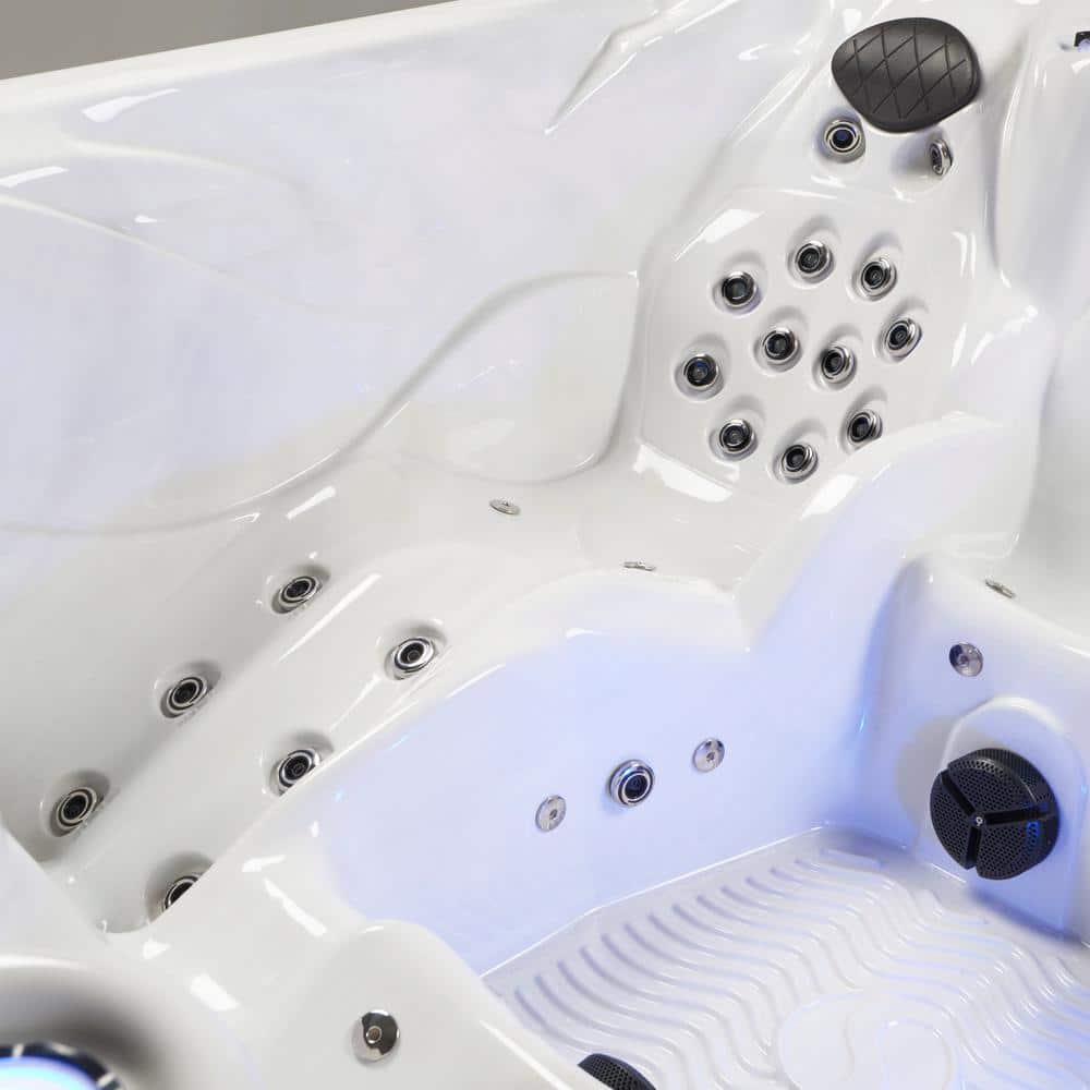 Grand Banks 6-Person Espresso Acrylic Hot Tub with LED Lighting