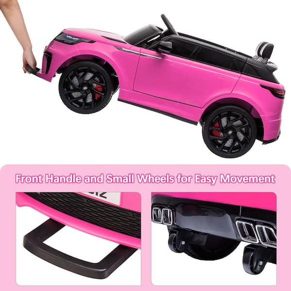 TOBBI 12-Volt Kids Ride On Car Licensed Land Rover Battery Powered Electric  Vehicle Toy with Remote Control, Pink TH17M0813 - The Home Depot