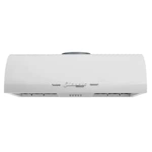 Classic Retro 30 in. 700 CFM Ducted Under Cabinet Range Hood with LED Lighting in Marshmallow White