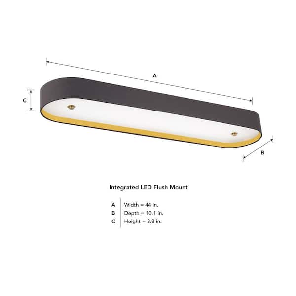 EnviroLite Stacy 44 in. Modern Gray with Brushed Gold