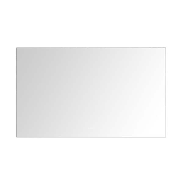 Silver 36 in. W x 60 in. H LED Rectangle Metal Framed Wall Mirror
