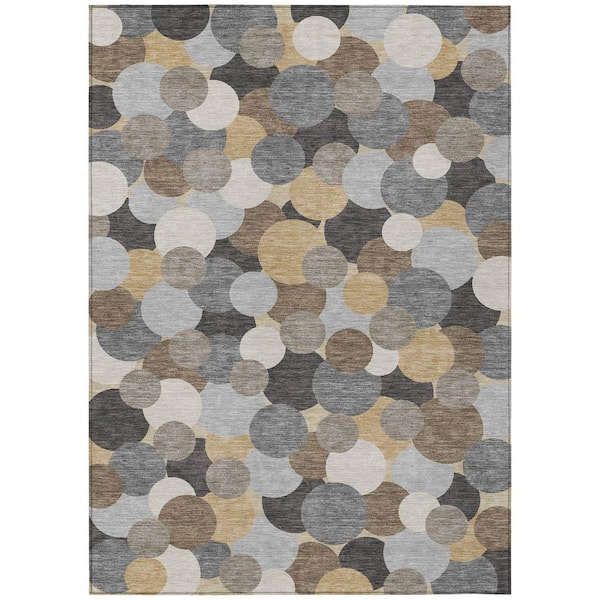 Chantille Machine Washable Indoor/Outdoor Abstract ACN2450 Gray 5 ft. x 7 ft. 6 in. Area Rug