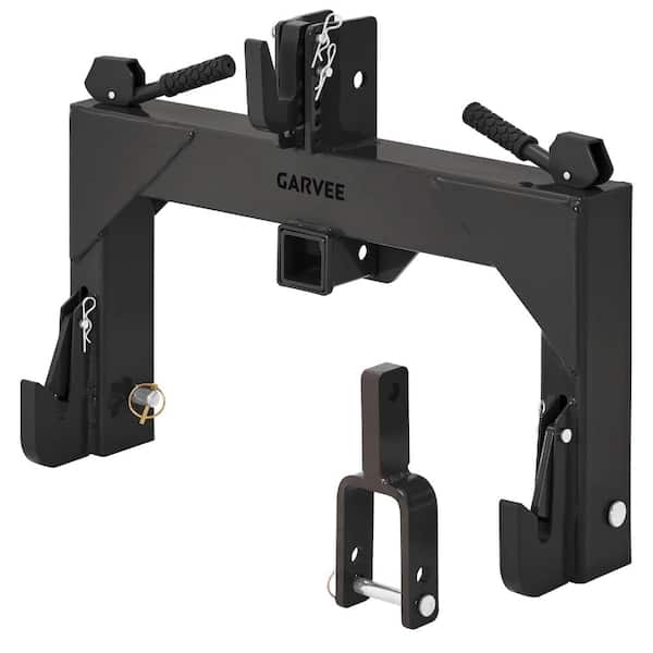 3000 lbs Lift Heavy-Duty 3-Point Quick Hitch with 2" Receiver & Versatile Top Adapter
