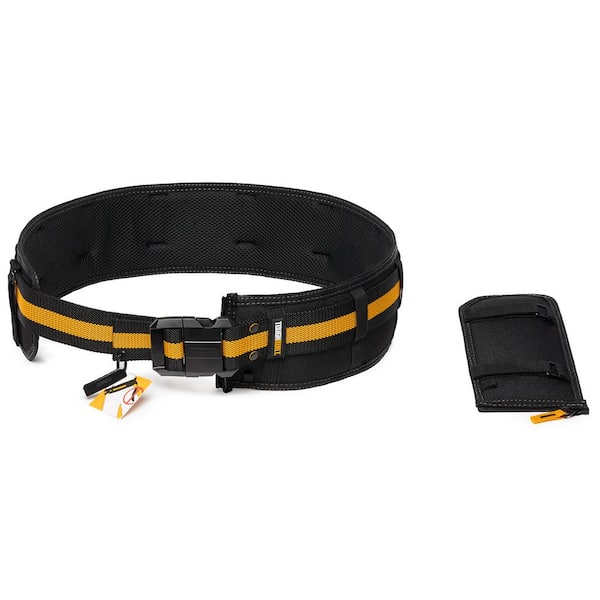TOUGHBUILT 5.75 Universal Padded Belt with Heavy Duty Buckle and Back  Support, Black with ClipTech attachment points TB-CT-41P - The Home Depot
