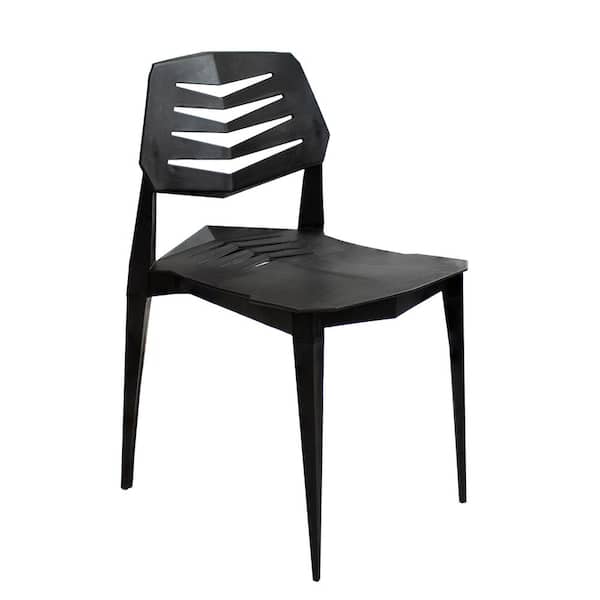 Sunnydaze Matisse Polypropylene Dining Chair - Black