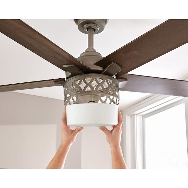 Home Decorators Collection Wynn 54 In Integrated Led Indoor Heritage Bronze Ceiling Fan With Light Kit With Remote Control 04628 The Home Depot