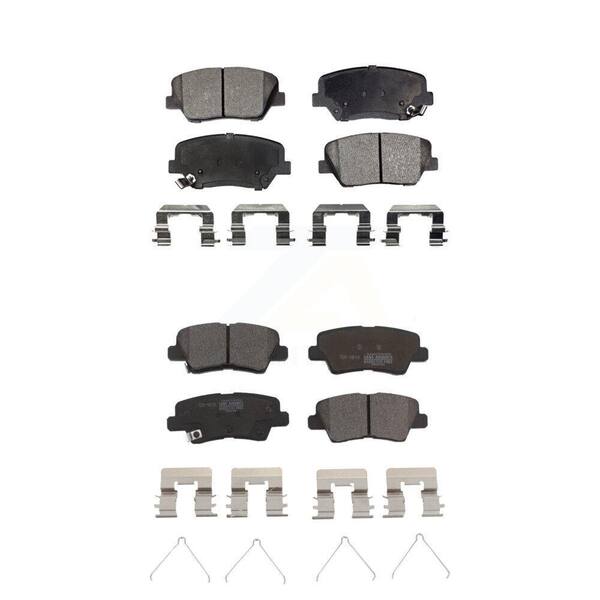 TEC Front Rear Ceramic Brake Pads Kit For 2014-2017 Kia Rondo With Electric Parking KTC-100207