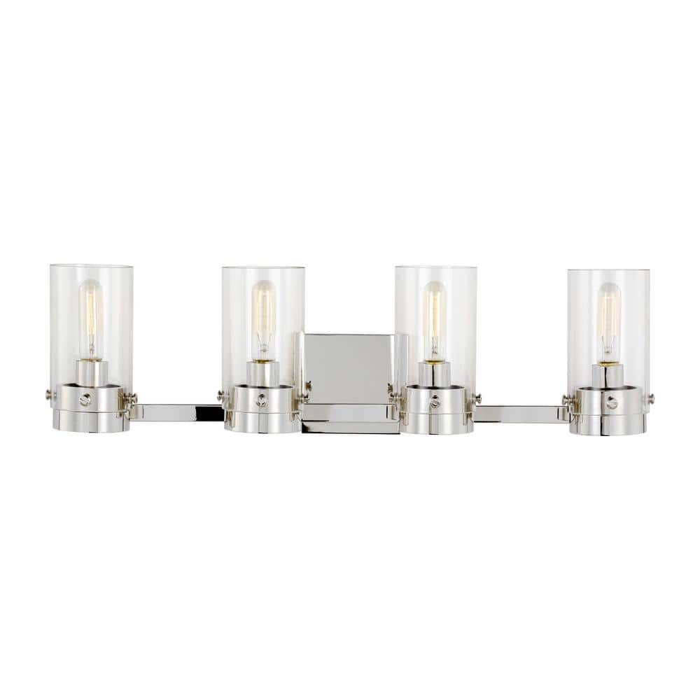 Garrett 29.25 in. 4-Light Polished Nickel Vanity Light price history on PriceWatchPro