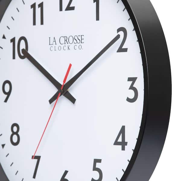 L La Crosse Clock 19 in. Commercial Silent Quartz Analog Wall Clock