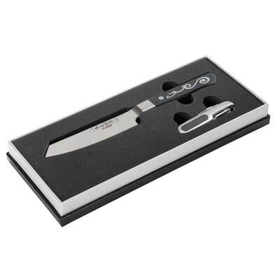 I.O. SHEN 3-Piece Stainless Steel Oriental Paring Knife and Swiss Army Knife plus Wine Opener Gift Set- 4 ½ in./ 110 mm