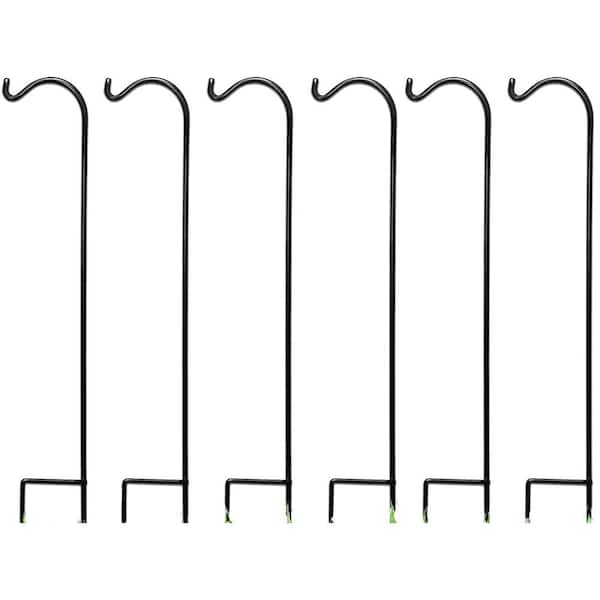 Ashman Online 37 in. Ashman Metal Shepherds Hook for Outdoor Garden (6-Pack)