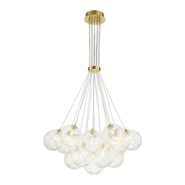 Rennnsan Lillian 19-Light Gold Modern Glass Globe Bubble