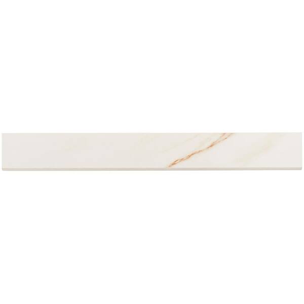 Essential Marble Borghini 3 in. x 24 in. Satin Porcelain Bullnose Wall Tile
