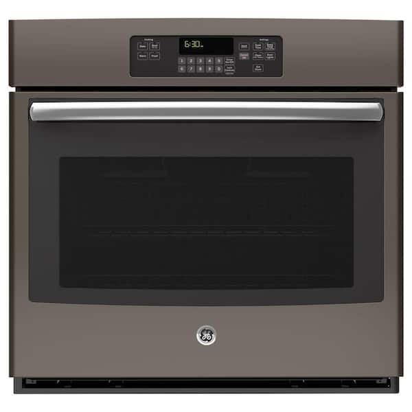 GE 30 in. Single Electric Wall Oven Self-Cleaning in Slate, Fingerprint Resistant