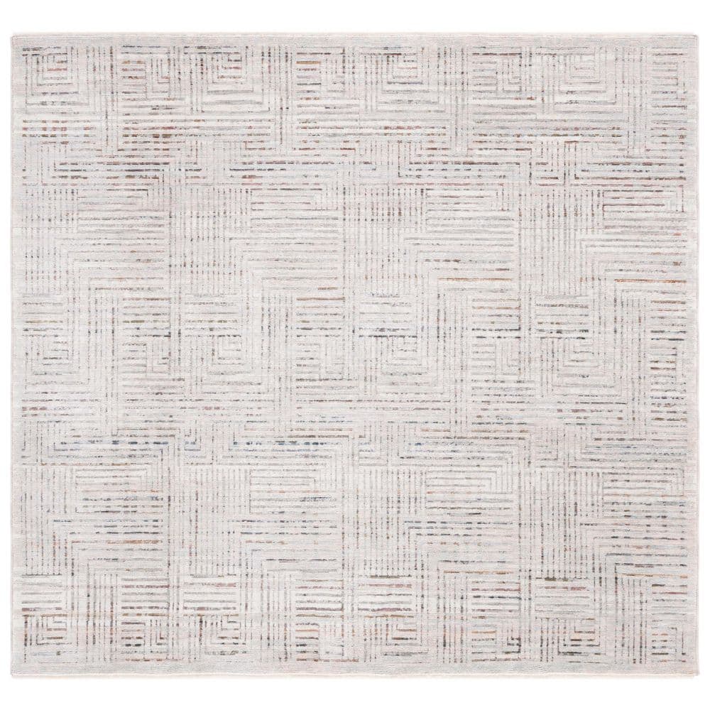 Harlow Rust Rug SAFAVIEH Harlow Ivory Gray/Rust 6 ft. x 6 ft. Crosshatch Marle Square ...