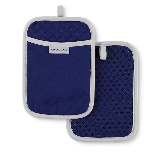 KitchenAid Asteroid Silicone Grip Cobalt Blue Pot Holder Set (2-Pack)