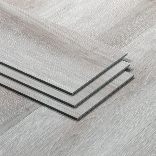 GlueCore Pro Grigio 28 MIL x 7 in. W x 48 in. L Waterproof Glue Down Luxury Vinyl Plank Flooring (23.5 sqft/case)