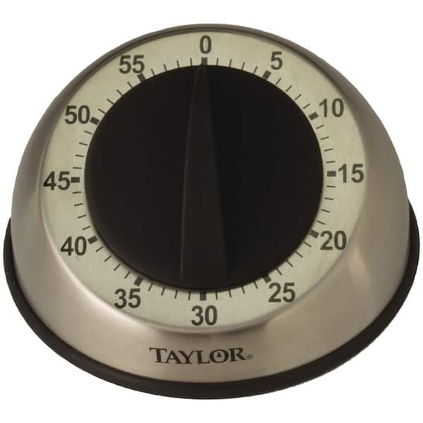 Taylor 5830 Stainless Steel Mechanical 60 Minute Kitchen Timer